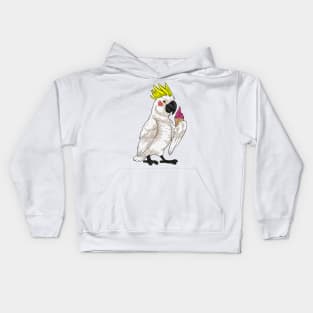 Parrot Waffle ice cream Kids Hoodie